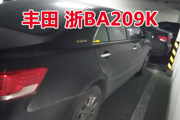 浙BA209K丰田牌小型轿车壹辆