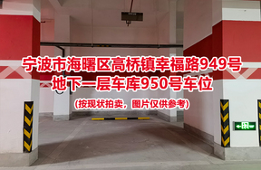 序号463：宁波市海曙区高桥镇幸福路949号
地下一层车库950号车位