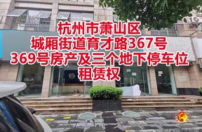 序号02：杭州市萧山区城厢街道育才路367号、369号房产及三个地下停车位租赁权
