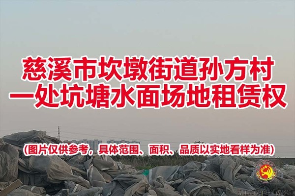 慈溪市坎墩街道孙方村一处坑塘水面场地租赁权