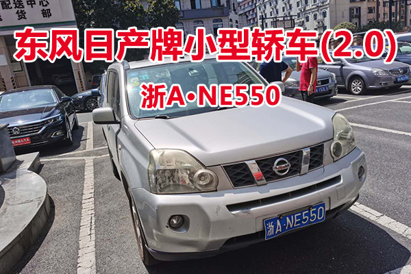 序号24:东风日产牌小型轿车(2.0)浙ANE550