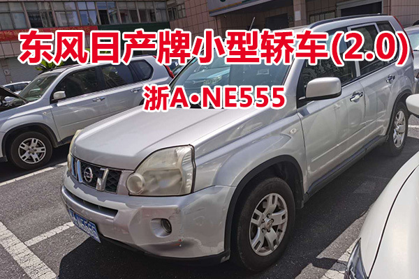序号25:东风日产牌小型轿车(2.0)浙ANE555