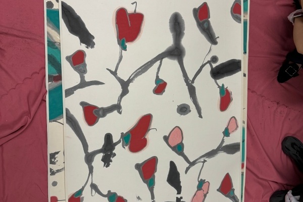 序号25，编号15442，
作者：张桂铭
作品：花卉2(红色)