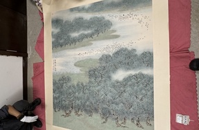 序号14，编号15440，
作者：车鹏飞
作品：春风又绿江南岸