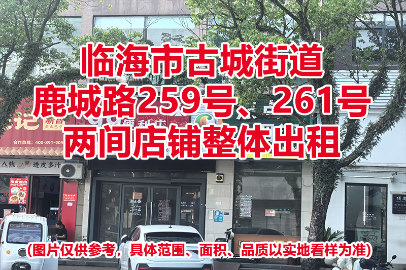 临海市古城街道鹿城路259号、261号两间店铺租赁权