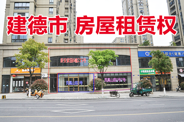 位于建德市新安江街道凤凰山路3、5、7号一层的房屋租赁权；建德市新安江街道江滨中路香溢新安家园6幢215号一、二层房屋及香溢新安家园地下一层207、208、209、210号车位的租赁权（整体拍卖）