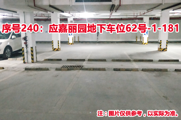 序号240：应嘉丽园地下车位62号-1-181