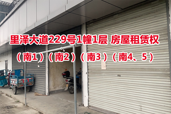 序号05：里泽大道229号1幢1层（南1）（南2）（南3）（南4、5）