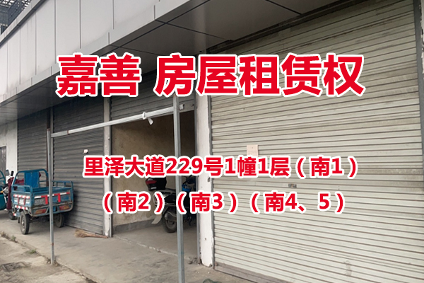 序号10：里泽大道229号1幢1层（南1） （南2）（南3）（南4、5）