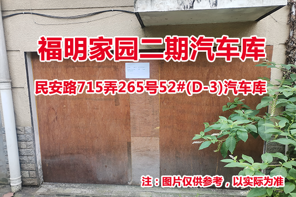 序号38：民安路715弄265号52#(D-3)汽车库