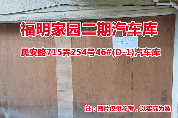 序号08：民安路715弄254号46#(D-1)汽车库