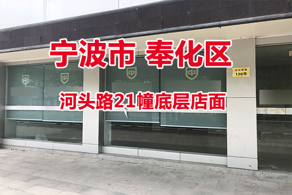 宁波市奉化区河头路21幢底层店面