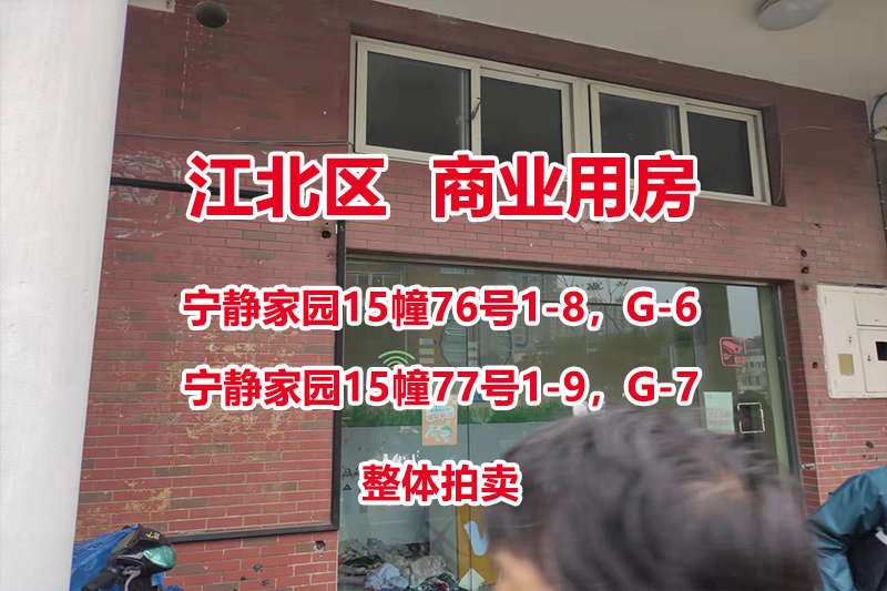 序号06：宁静家园15幢76号1-8，G-6、宁静家园15幢77号1-9，G-7（整体拍卖）