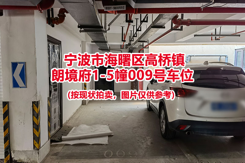 序号001：宁波市海曙区高桥镇
朗境府1-5幢009号车位