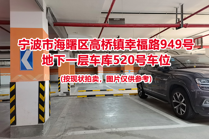 序号172：宁波市海曙区高桥镇幸福路949号
地下一层车库520号车位                              