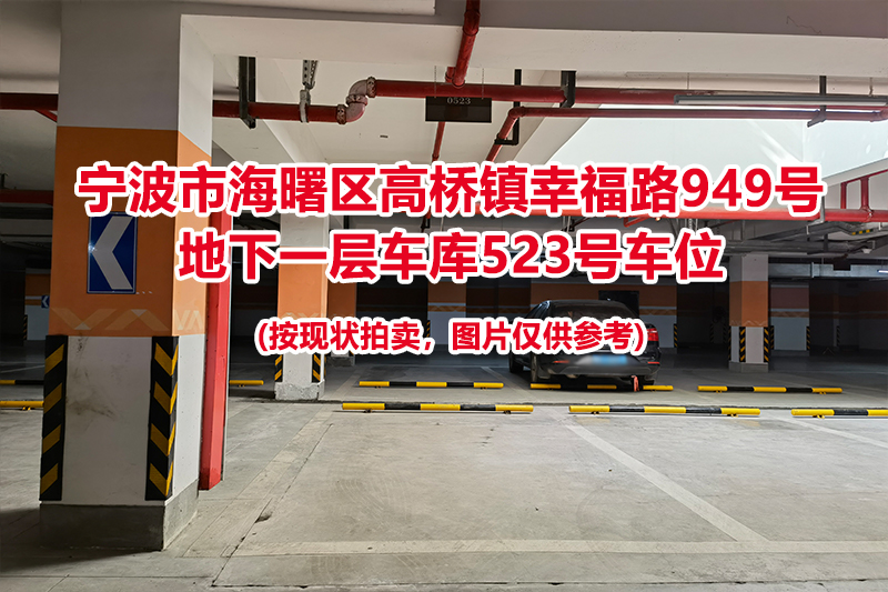 序号175：宁波市海曙区高桥镇幸福路949号
地下一层车库523号车位                              