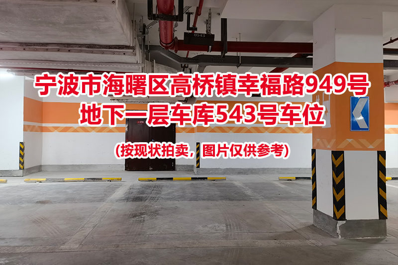 序号215：宁波市海曙区高桥镇幸福路949号
地下一层车库543号车位                              