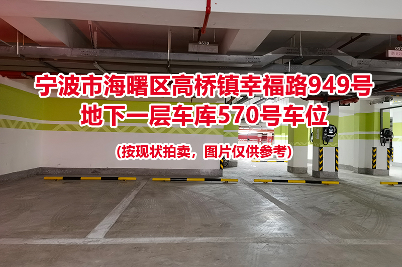 序号206：宁波市海曙区高桥镇幸福路949号
地下一层车库570号车位                              