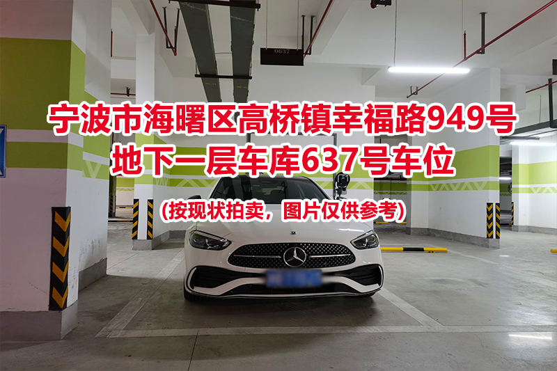 序号222：宁波市海曙区高桥镇幸福路949号
地下一层车库637号车位                              