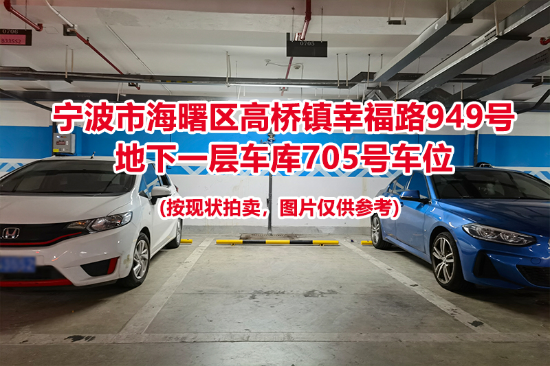 序号309：宁波市海曙区高桥镇幸福路949号
地下一层车库705号车位