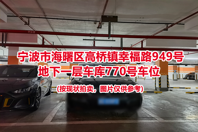 序号333：宁波市海曙区高桥镇幸福路949号
地下一层车库770号车位                              