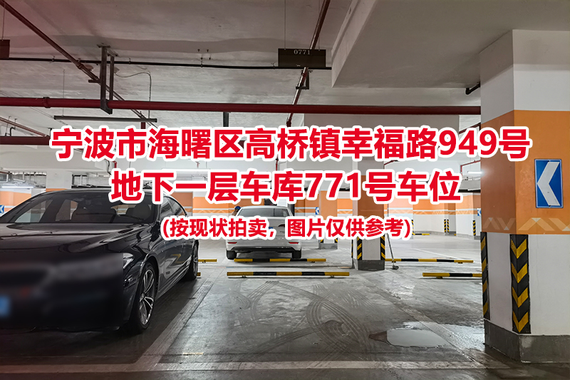 序号313：宁波市海曙区高桥镇幸福路949号
地下一层车库771号车位                              