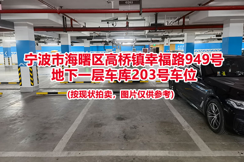 序号052：宁波市海曙区高桥镇幸福路949号
地下一层车库203号车位                              