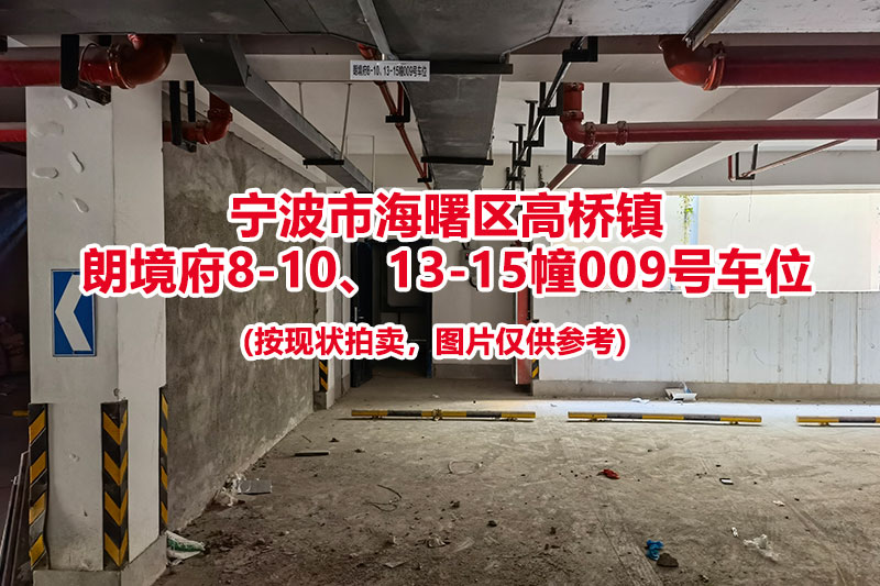 序号007：宁波市海曙区高桥镇
朗境府8-10、13-15幢009号车位（别墅区车位）                             