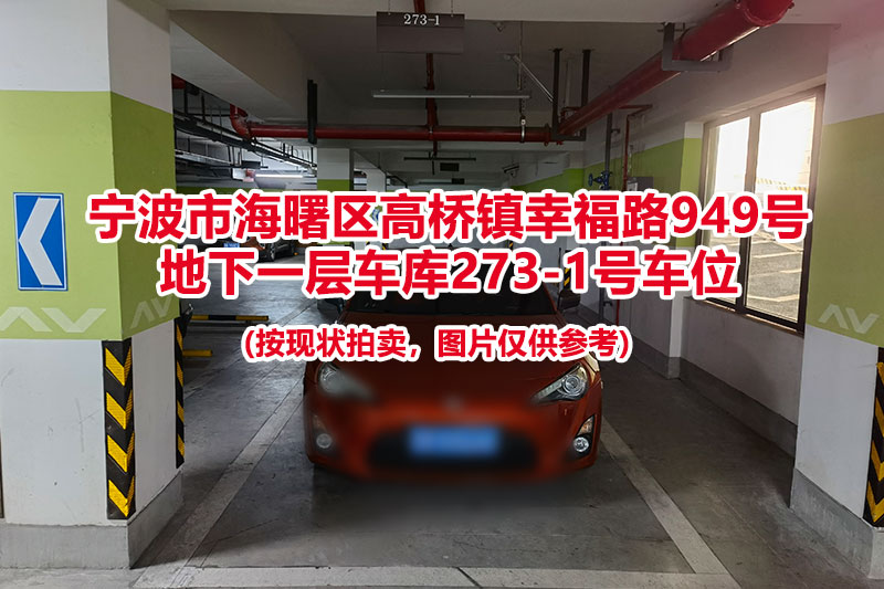 序号063：宁波市海曙区高桥镇幸福路949号
地下一层车库273-1号车位                       