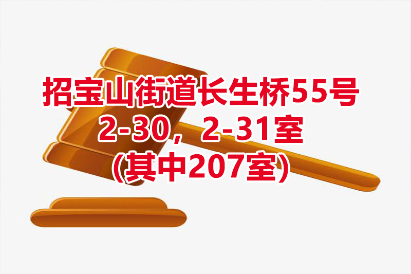 序号02：招宝山街道长生桥55号2-30，2-31室（其中207室）