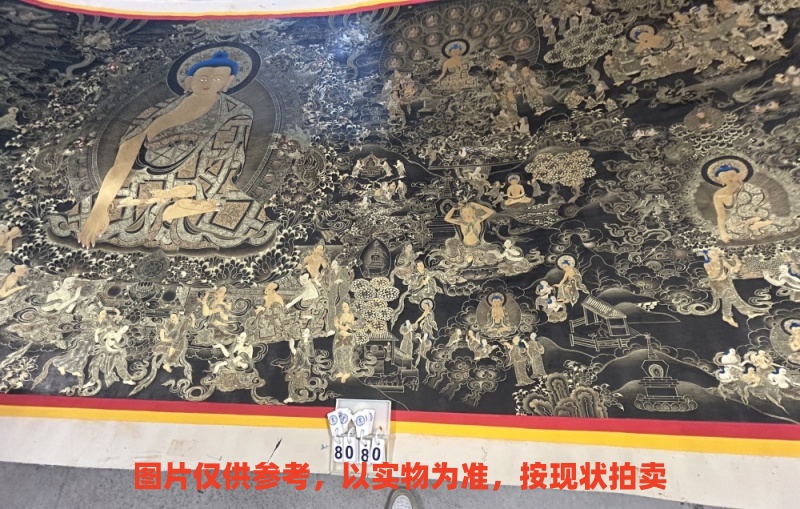 序号1,评估编号18080,唐卡,
尺寸(cm):96.5×232