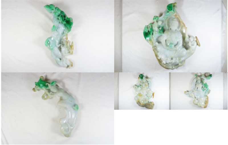 序号12，QT220381298-302，翡翠摆件，评估价：80000