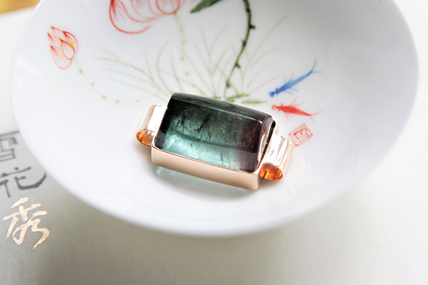 长方形西瓜碧玺(总重:19.4g)